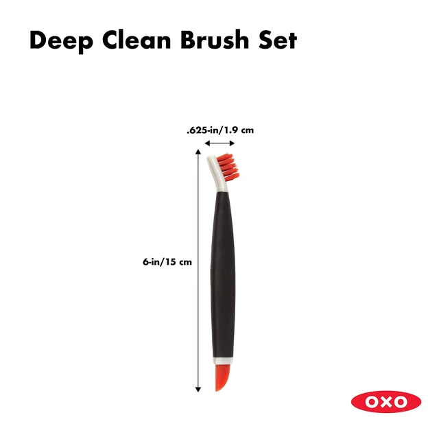 Alt view image 6 of 6 - OXO Good Grips Deep Clean Brush Set, Orange, Blue