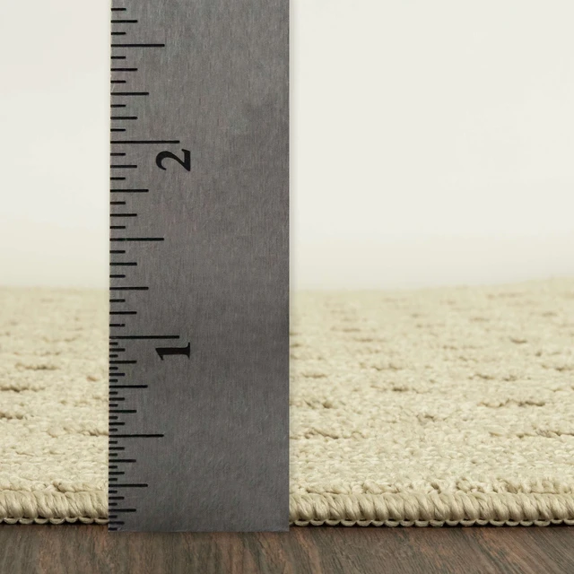Alt view image 3 of 6 - Mainstays Dylan Solid Diamond Olefin Beige Indoor Accent Rug, 1ft8in x 2ft6in