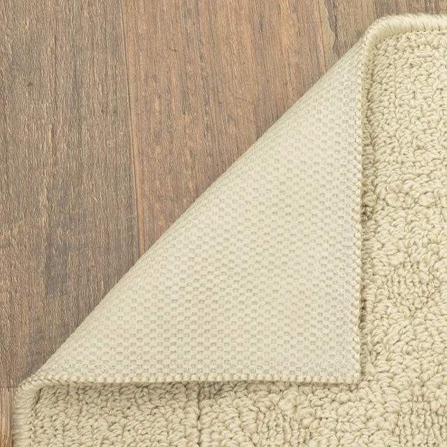 Alt view image 4 of 6 - Mainstays Dylan Solid Diamond Olefin Beige Indoor Accent Rug, 1ft8in x 2ft6in