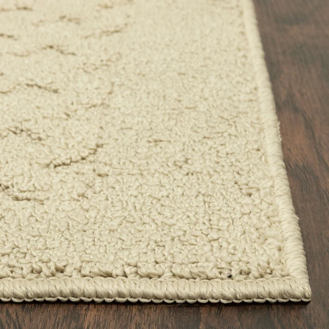 Alt view image 6 of 6 - Mainstays Dylan Solid Diamond Olefin Beige Indoor Accent Rug, 1ft8in x 2ft6in