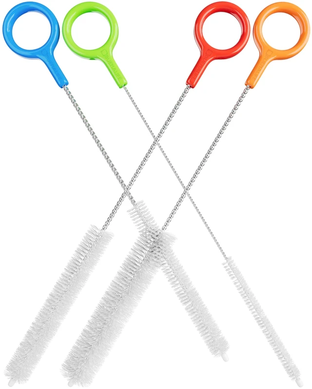 Main image of Buenalife Heavy Duty Cleaning Brushes 4-Pack - Extra Long Straw Cleaners With Sturdy Hard Bristles for Metal & Plastic Straws, Sippy Cups, Water Bottles, Small Spaces