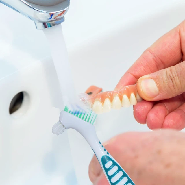 Alt view image 3 of 7 - 2Pcs Soft Denture Brush with White Carrying Case