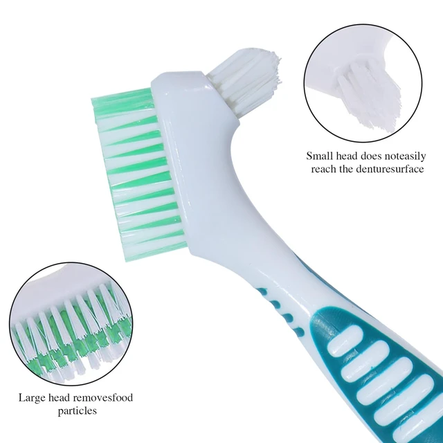 Alt view image 5 of 7 - 2Pcs Soft Denture Brush with White Carrying Case