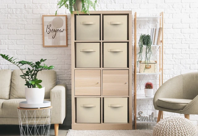 Alt view image 4 of 6 - Sorbus Collapsible Fabric Cube Storage Bin, 13 x 13 Inches, Beige