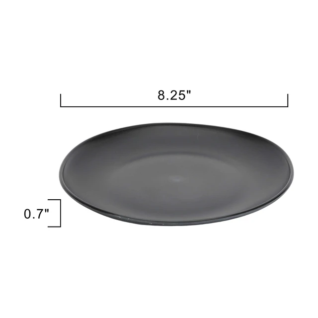 Alt view image 2 of 6 - Mainstays 12-Piece Eco-Friendly Recycled Plastic Dinnerware Set, Black