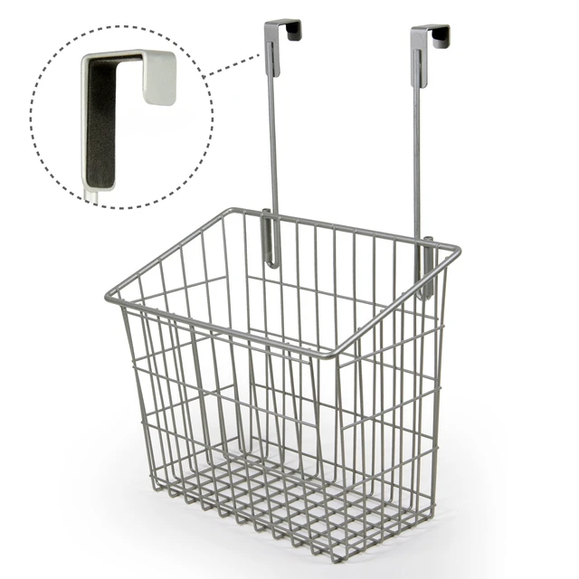 Alt view image 2 of 4 - Mainstays Over-the-Cabinet Metal Basket Organizer, Silver