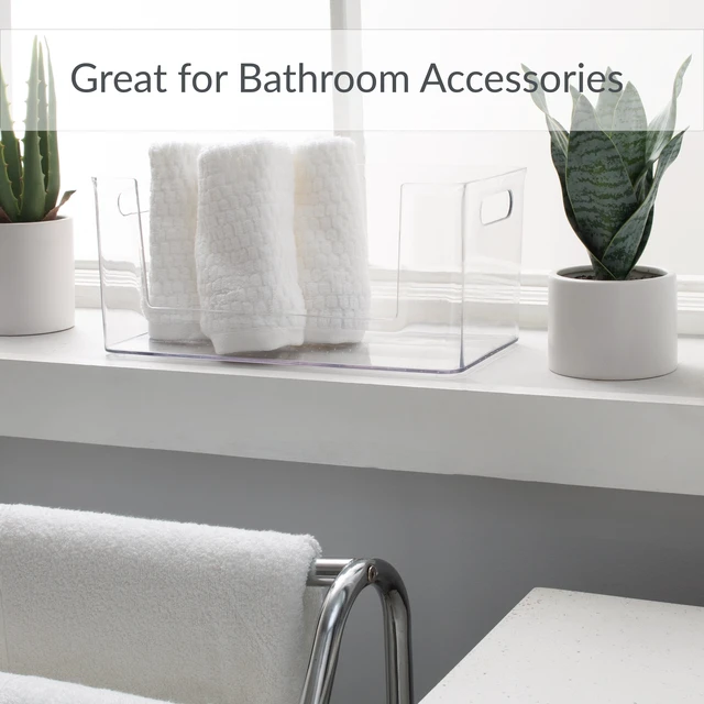Alt view image 3 of 6 - Simplify Rectangular Cabinet Organizer Basket Bin, Clear