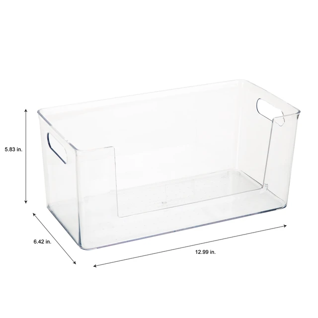 Alt view image 6 of 6 - Simplify Rectangular Cabinet Organizer Basket Bin, Clear
