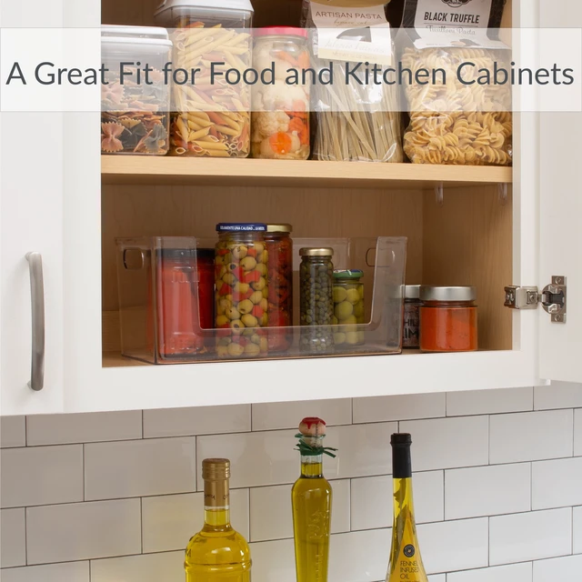 Alt view image 2 of 6 - Simplify Rectangular Cabinet Organizer Basket Bin, Clear