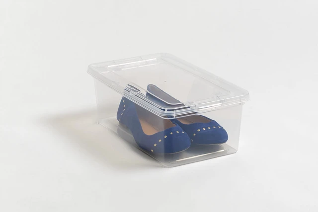 Alt view image 6 of 6 - Mainstays 5Qt Clear Plastic Stackable Storage Box, Set of 20