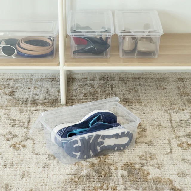 Alt view image 5 of 6 - Mainstays 5Qt Clear Plastic Stackable Storage Box, Set of 20