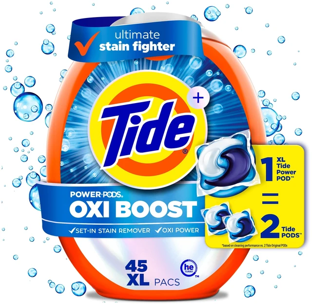 Main image of Tide PODS Laundry Detergent, Oxi Boost Power with Stain Remover and Oxi Power, 45 Count
