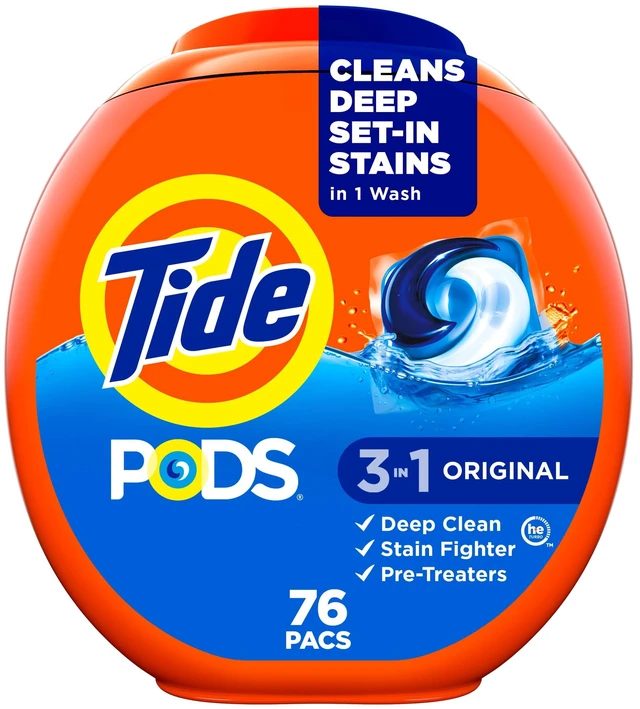 Main image of Tide PODS Laundry Detergent Soap Pacs, 76 Count, Original Scent