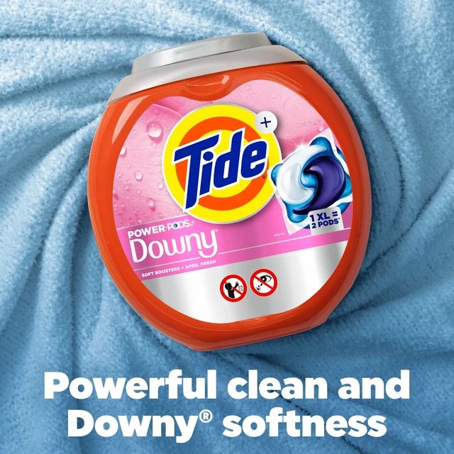 Alt view image 2 of 5 - Tide Power PODS Laundry Detergent Pacs with Downy Soft Boosters, April Fresh Scent, 45 Count