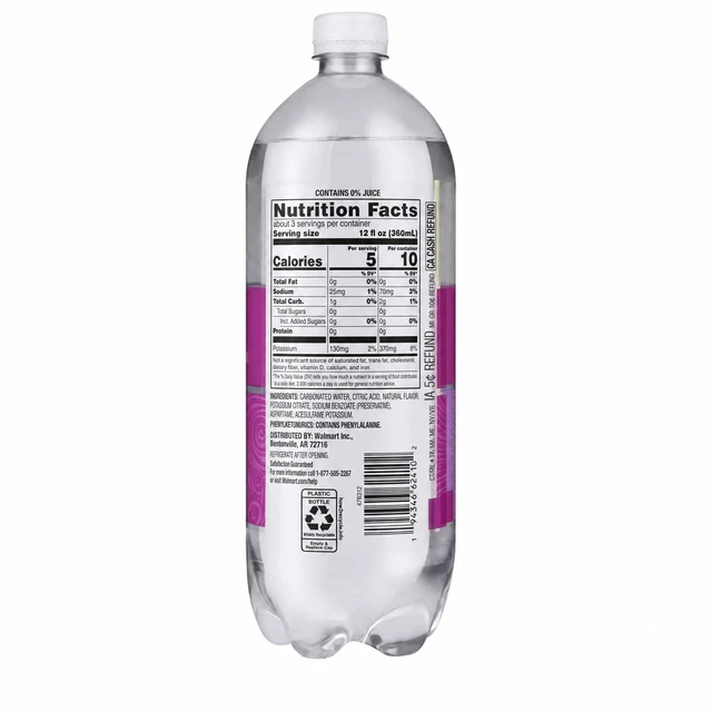 Alt view image 6 of 6 - 12-Pack Clear American Black Cherry Flavored Sparkling Water, 33.8 fl oz Bottles