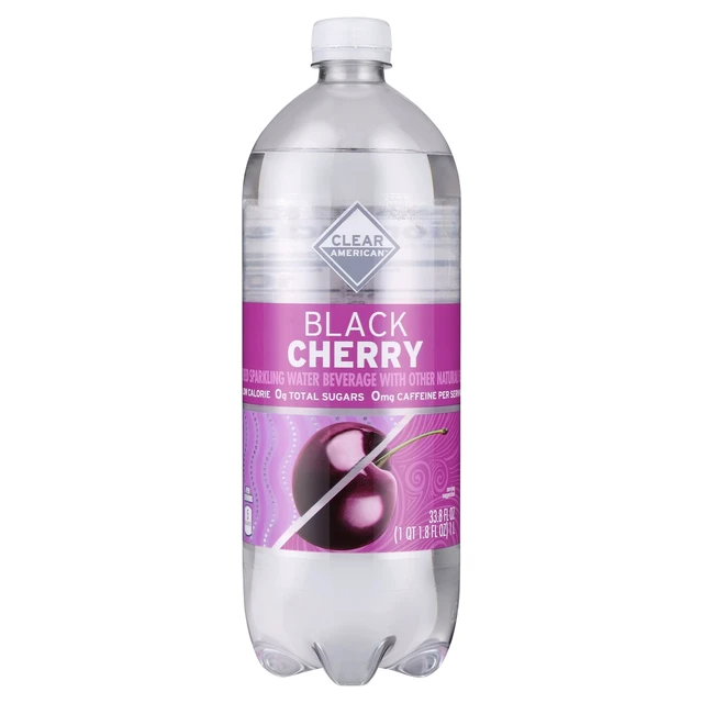 Alt view image 4 of 6 - 12-Pack Clear American Black Cherry Flavored Sparkling Water, 33.8 fl oz Bottles