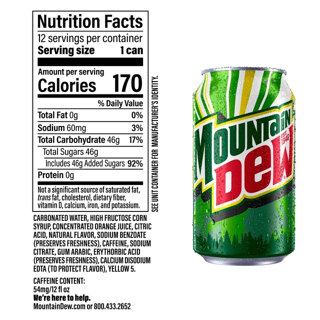 Alt view image 3 of 5 - Mountain Dew Original Soda 12 fl oz 12 Count
