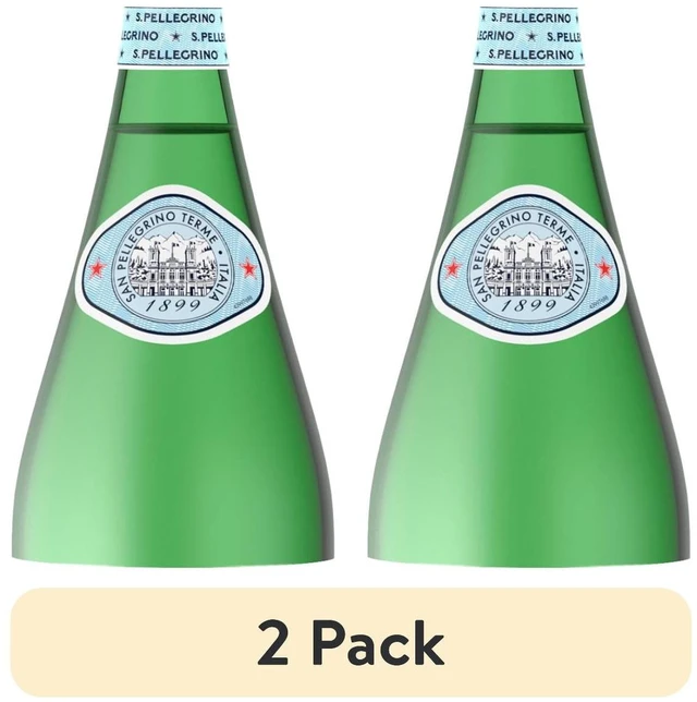 Main image of S.Pellegrino Sparkling Natural Mineral Water 750ml (25.3 fl oz) Glass Bottle (2 Pack)