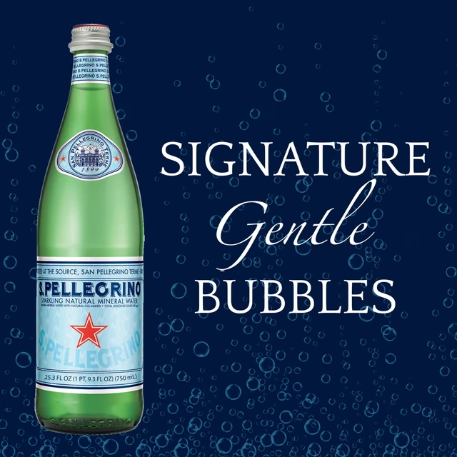 Alt view image 4 of 6 - S.Pellegrino Sparkling Natural Mineral Water 750ml (25.3 fl oz) Glass Bottle (2 Pack)