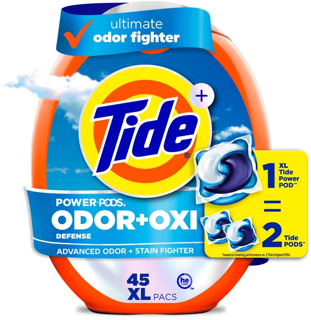 Main image of Tide Power PODS Laundry Detergent Pacs with Odor Defense + Oxi, Original Scent, 45 Count
