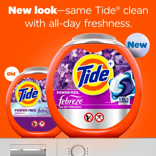 Alt view image 4 of 5 - Tide Power PODS Laundry Detergent Pacs, 45 Count, with Febreze Odor Eliminators, Spring & Renewal