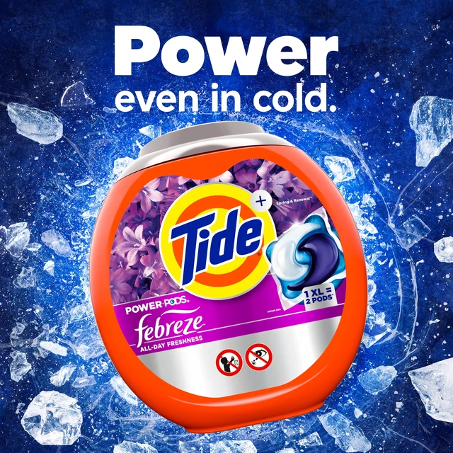 Alt view image 5 of 5 - Tide Power PODS Laundry Detergent Pacs, 45 Count, with Febreze Odor Eliminators, Spring & Renewal