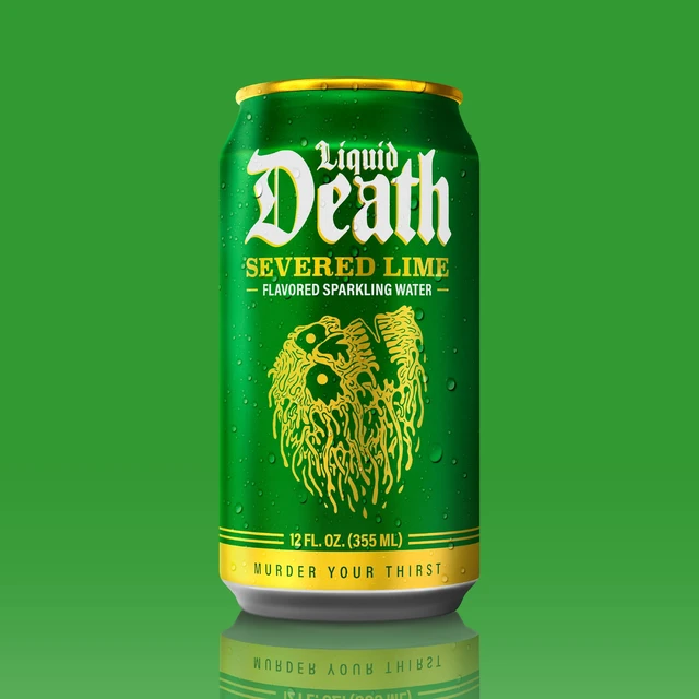 Alt view image 3 of 5 - Liquid Death Severed Lime Soda-Flavored Sparkling Water, 6-Pack (12 fl oz Cans), Low Sugar, Huge Flavor, No Artificial Sweeteners