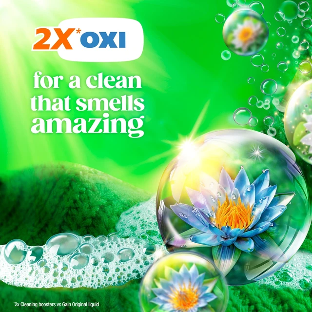Alt view image 3 of 5 - Gain Flings 4-in-1 Oxi Boost and Febreze Laundry Detergent Pacs, Waterfall Delight Scent, 60 Count