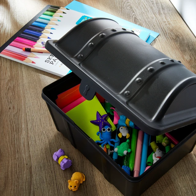 Alt view image 5 of 5 - Pen+Gear Treasure Box Desktop Organizer, Black