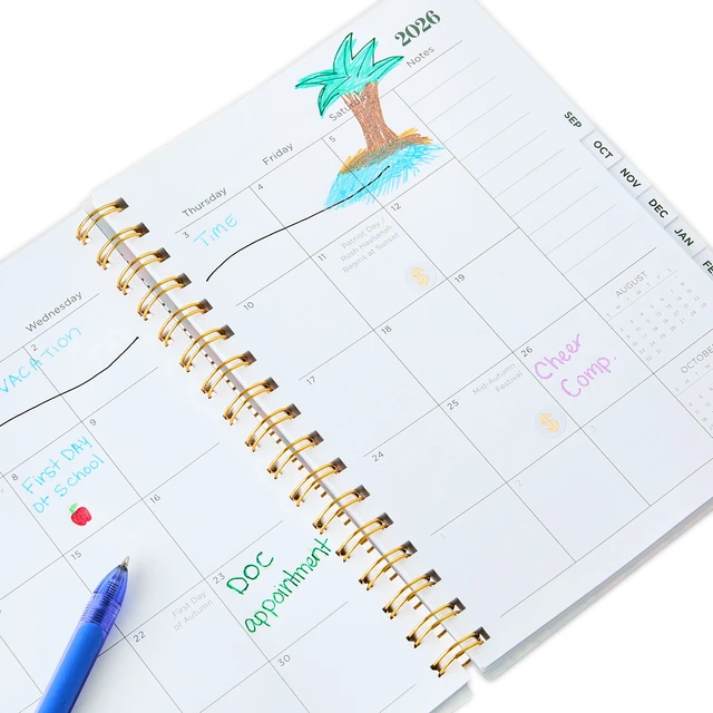 Alt view image 5 of 6 - Pen+Gear 15-Month Monthly/Weekly Planner, 6.75in x 9in, Multicolor Floral, April 2026-June 2027