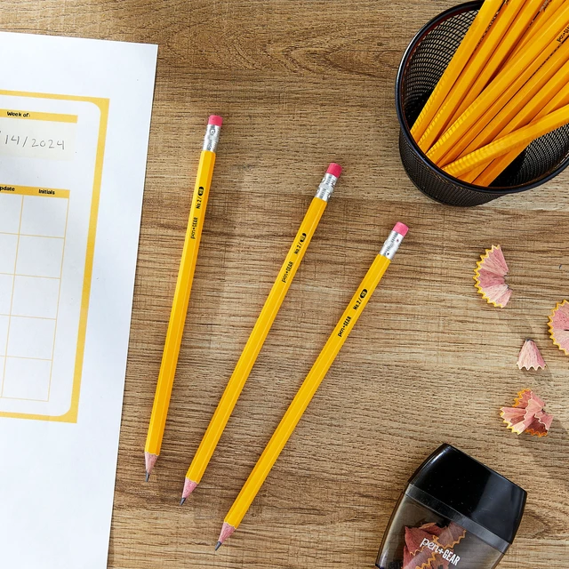 Alt view image 3 of 5 - Pen+Gear #2 HB Sharpened Wood Pencils, Yellow, 48 Count