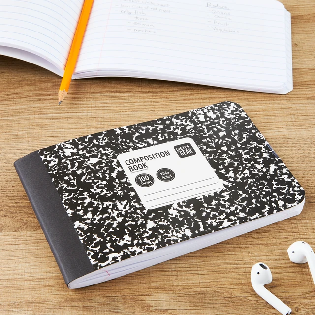Alt view image 3 of 6 - Pen+Gear Wide Rule Half Composition Book 7.5in x 4.88in Black and White 100 Pages (2 Pack)