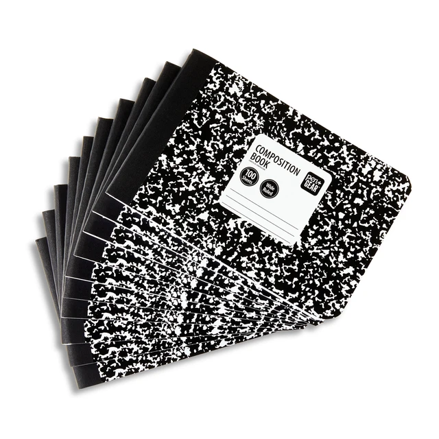 Alt view image 5 of 6 - Pen+Gear Wide Rule Half Composition Book 7.5in x 4.88in Black and White 100 Pages (2 Pack)