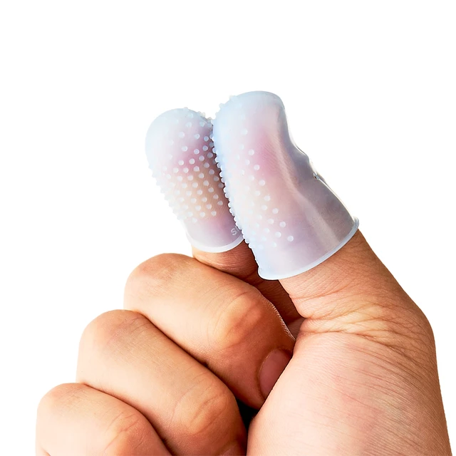 Alt view image 2 of 4 - Pen+Gear Silicone Fingertip Protectors, Blue 12 Count