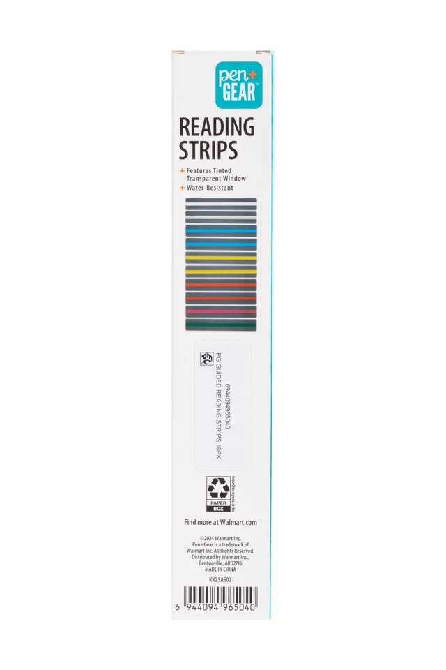 Alt view image 2 of 6 - Pen+Gear Adaptive Multicolor Transparent Reading Aid Strips 10Pack - Focus and Eye Strain Reduction