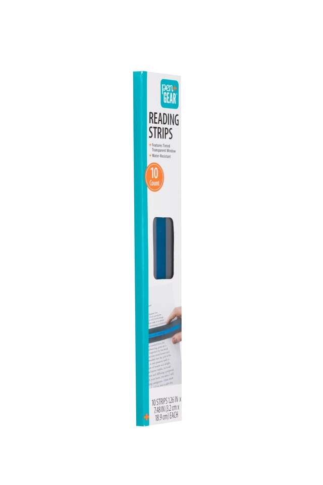 Alt view image 6 of 6 - Pen+Gear Adaptive Multicolor Transparent Reading Aid Strips 10Pack - Focus and Eye Strain Reduction
