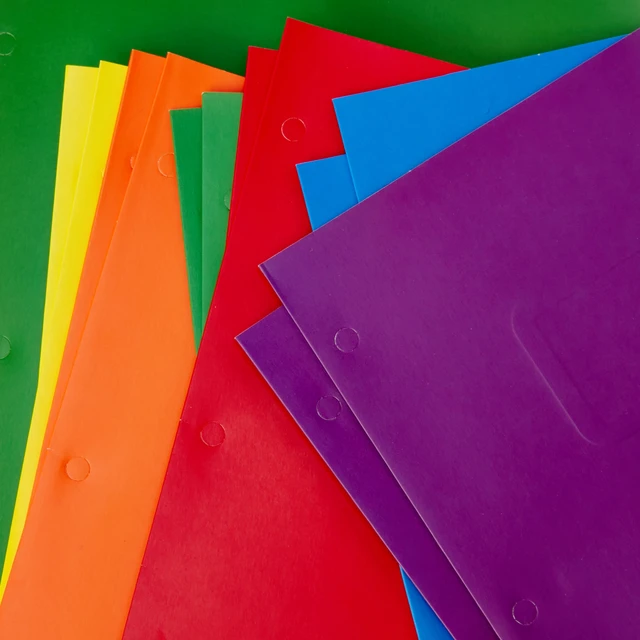 Alt view image 5 of 7 - Pen+Gear Two Pocket Paper Portfolios, 50 Count, Assorted Colors, 11.80in x 9.80in