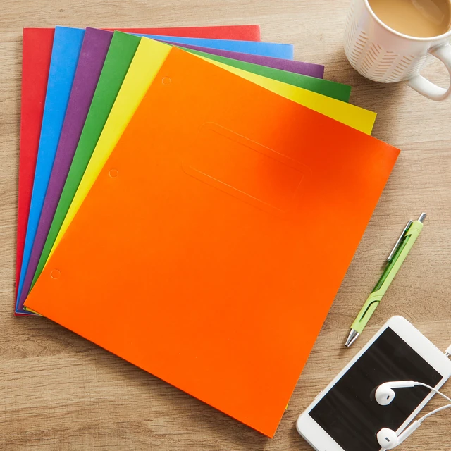 Alt view image 2 of 7 - Pen+Gear Two Pocket Paper Portfolios, 50 Count, Assorted Colors, 11.80in x 9.80in