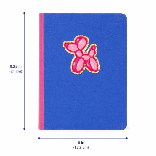 Alt view image 2 of 5 - Ecokind by U Style Balloon Dog Patch Casebound Journal, 120 Sheets, 6" x 8.25"