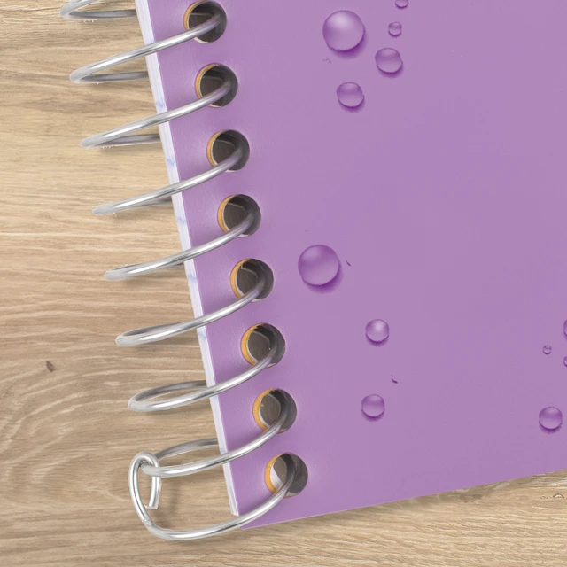 Alt view image 7 of 7 - Five Star Spiral Notebook 2 Subject College Ruled 6" x 9.5" 3 Pack Amethyst Purple