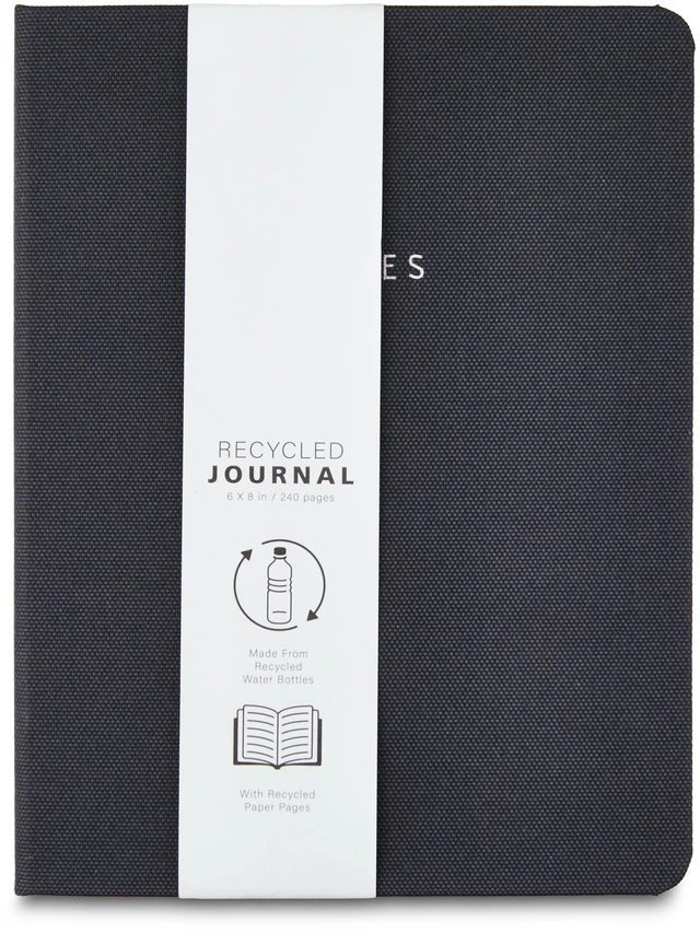 Main image of Pen+Gear 240 Ruled Pages Black Fabric Cover Journal with Elastic Band