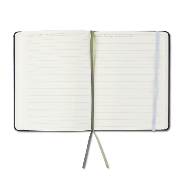Alt view image 3 of 6 - Pen+Gear 240 Ruled Pages Black Fabric Cover Journal with Elastic Band