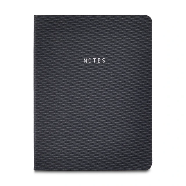 Alt view image 2 of 6 - Pen+Gear 240 Ruled Pages Black Fabric Cover Journal with Elastic Band