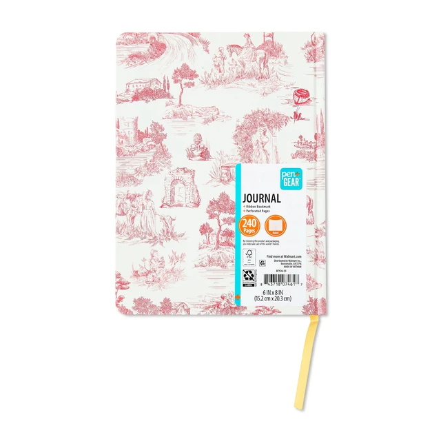 Alt view image 6 of 6 - Pen+Gear Toile Hardcover Ruled Journal, 6 x 8 Inches, 240 Pages, with Ribbon Bookmark