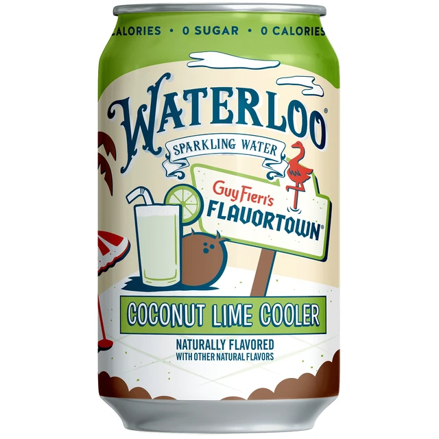 Alt view image 6 of 6 - Waterloo Sparkling Water Coconut Lime Cooler 12fl oz 8-Pack Cans