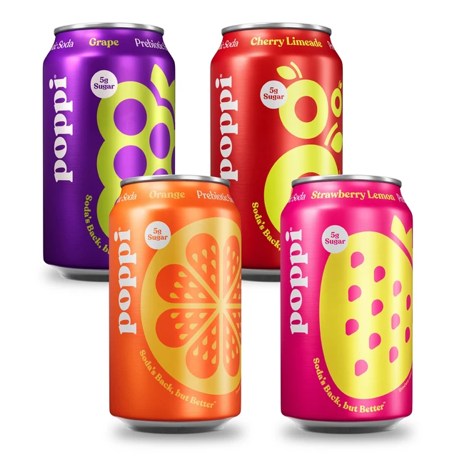 Alt view image 2 of 5 - Poppi Soda Essentials Prebiotic Variety Pack, 12 fl oz, 8 Cans