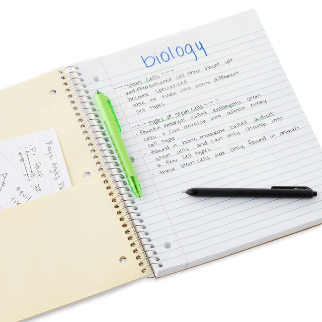 Alt view image 6 of 6 - Pen+Gear (2 Pack) College Ruled 1-Subject Poly Notebook, Blue Sapphire, 9in x 11in, 100 Sheets