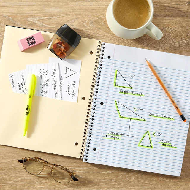 Alt view image 3 of 6 - Pen+Gear (2 Pack) College Ruled 1-Subject Poly Notebook, Blue Sapphire, 9in x 11in, 100 Sheets