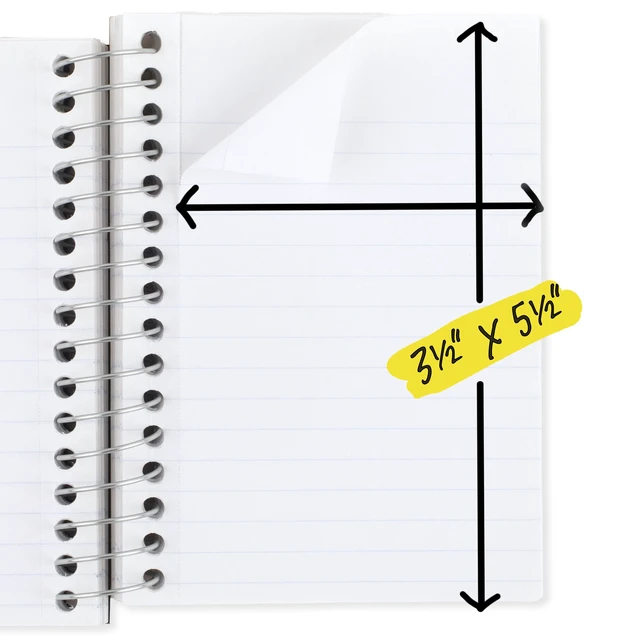 Alt view image 2 of 6 - 5 Pack Five Star Fat Lil' Spiral Notebook, College Ruled, 200 Sheets, Poly, 3.5"x5.5", Tidewater Blue