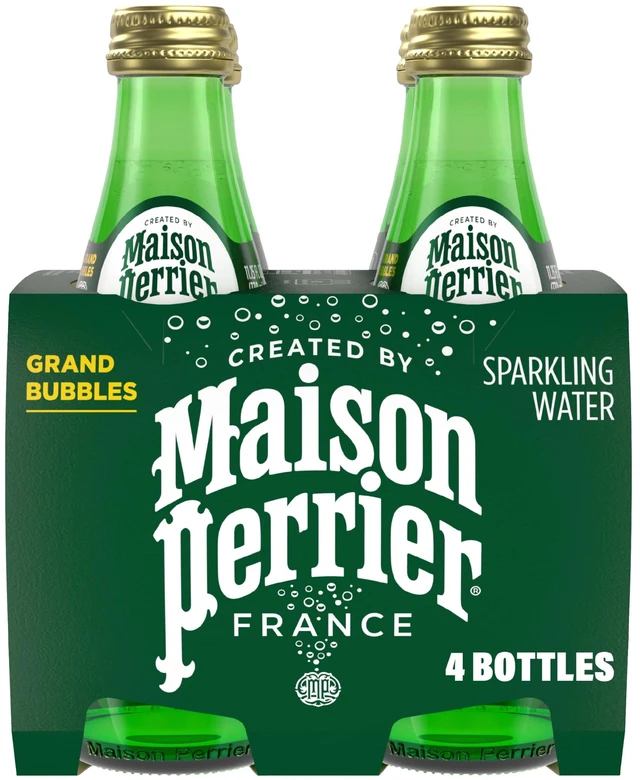 Main image of Maison Perrier Ultimate Unflavored Sparkling Water 4-Pack of 11.15fl oz Glass Bottles